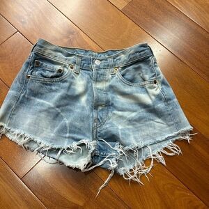 Levi's Light Blue Jean Shorts